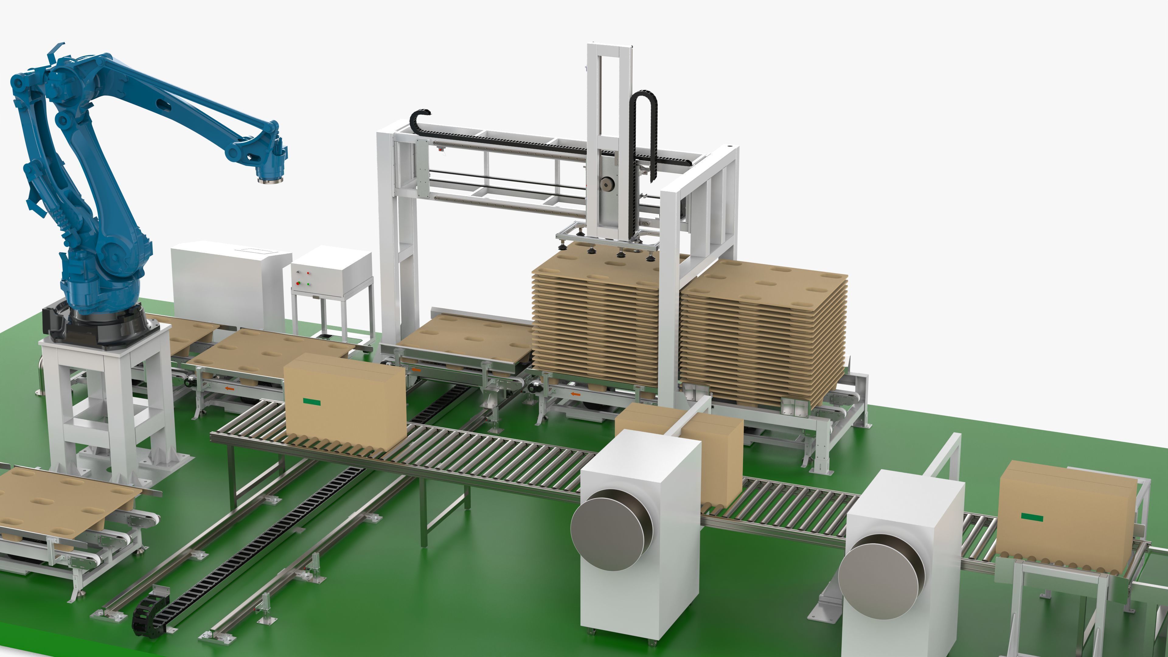 Fully Automatic Air Conditioners Packaging Line 3D model_20