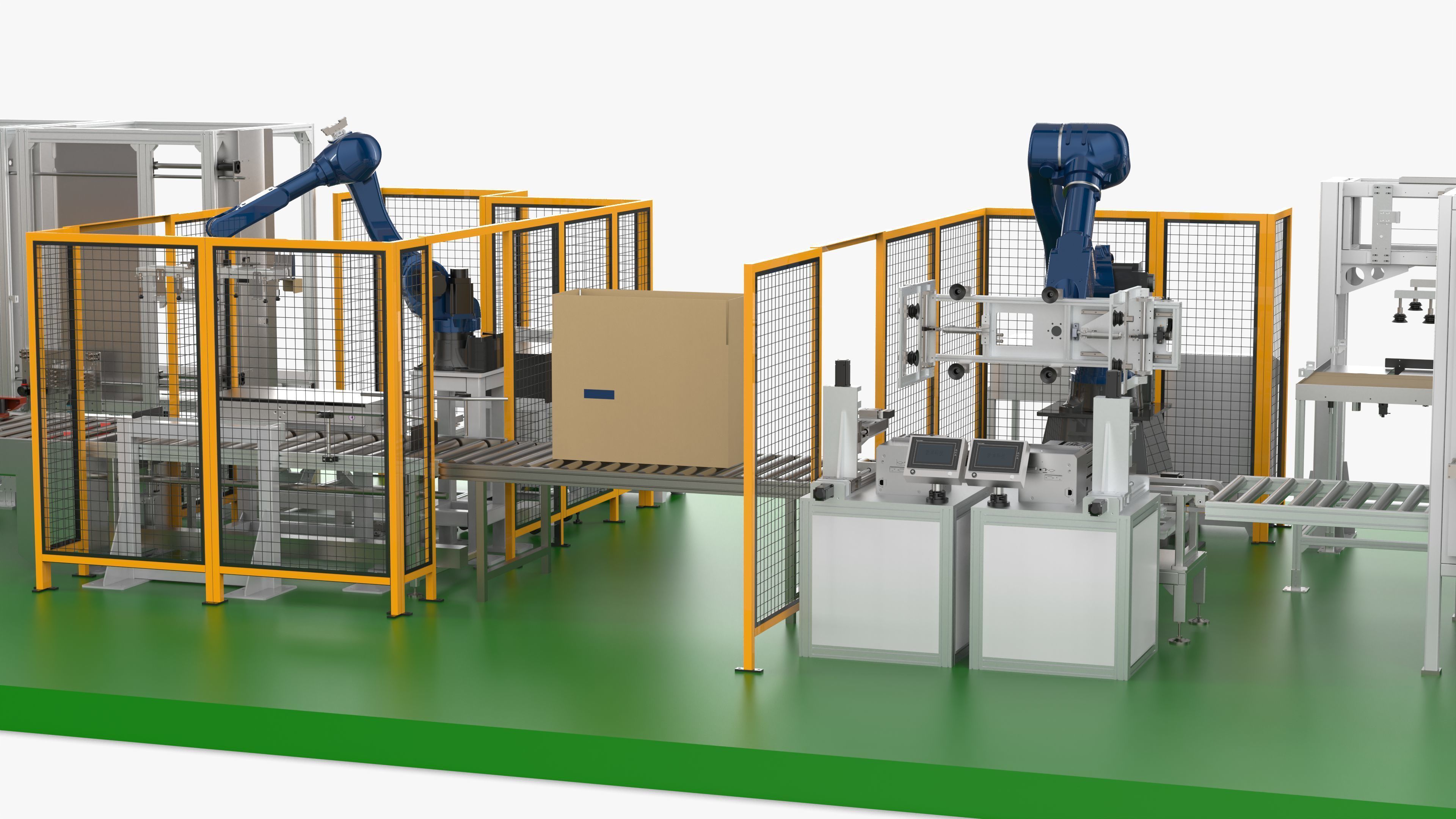 Fully Automatic Air Conditioners Packaging Line 3D model_13