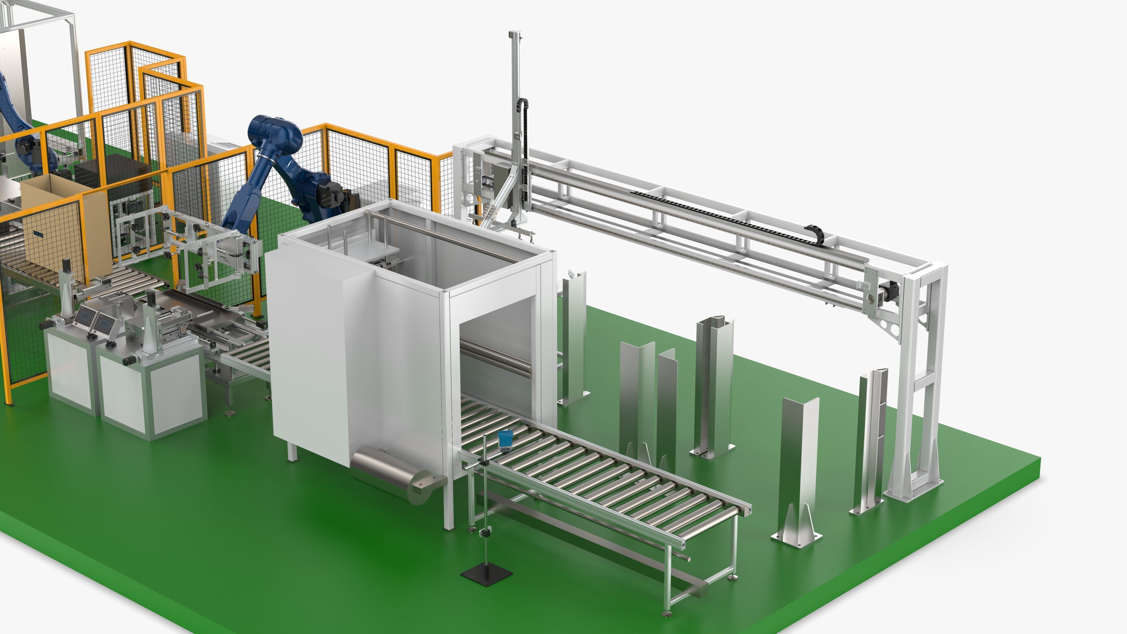 Fully Automatic Air Conditioners Packaging Line 3D model_11
