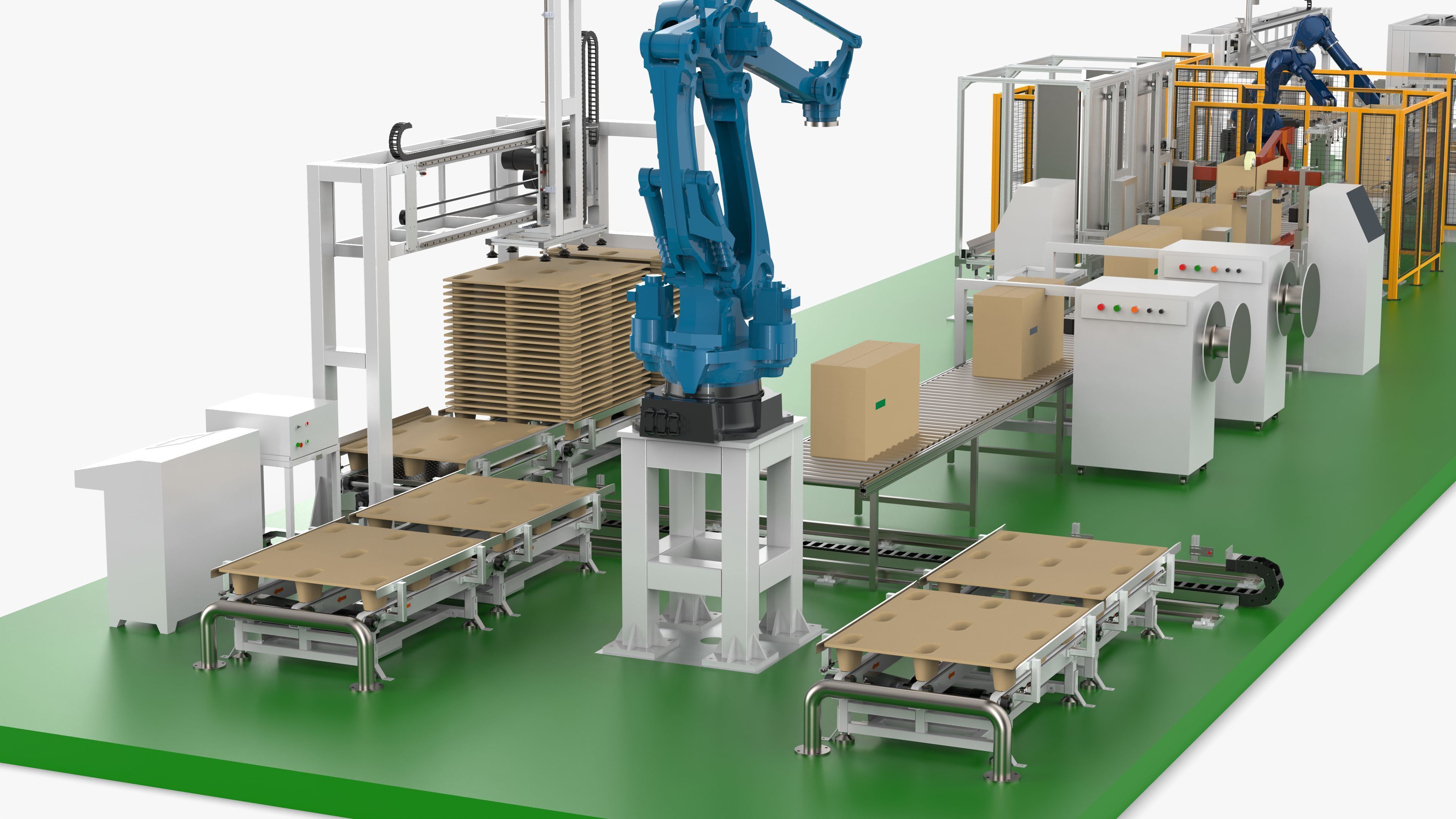 Fully Automatic Air Conditioners Packaging Line 3D model_18