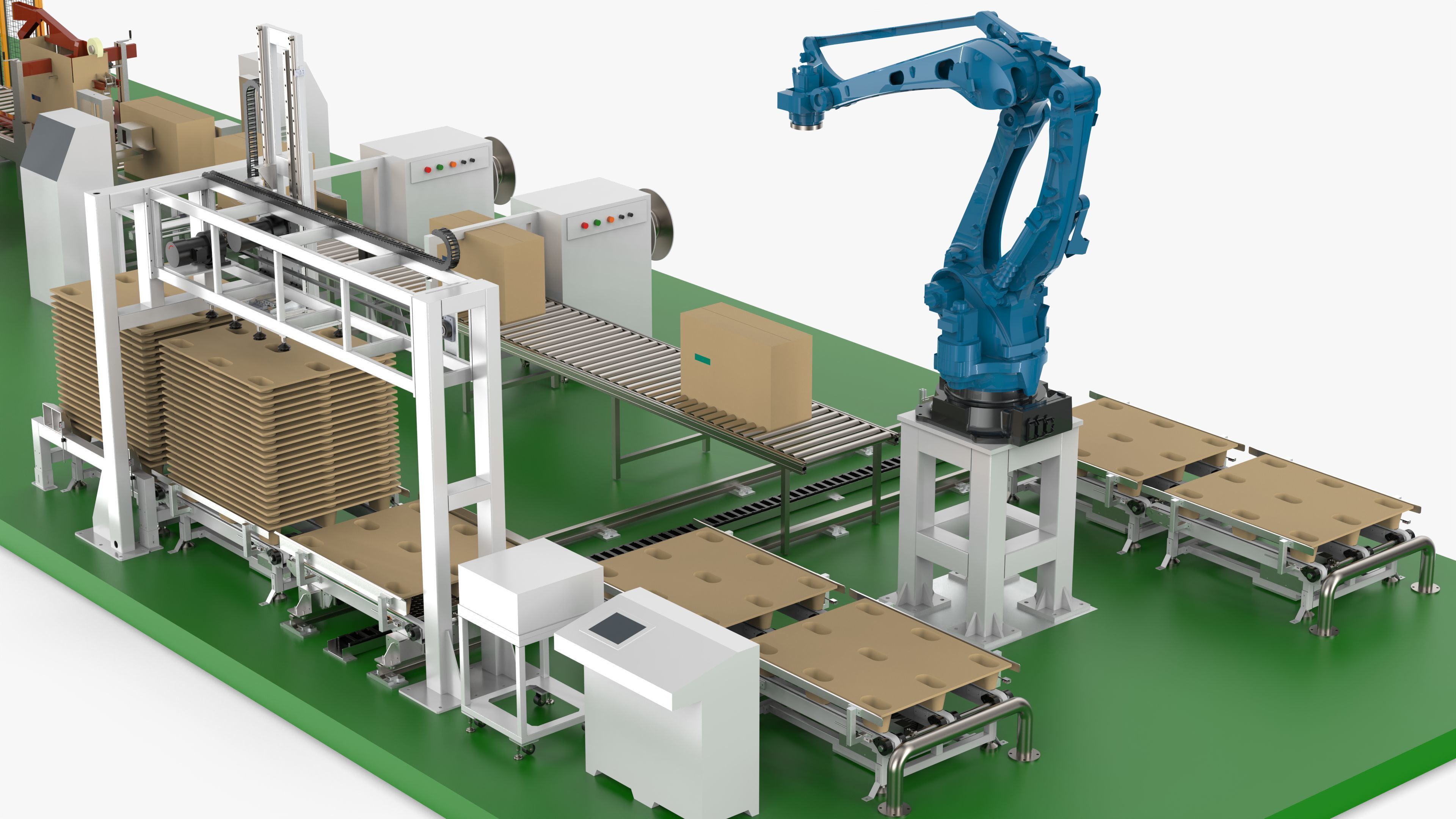Fully Automatic Air Conditioners Packaging Line 3D model_19