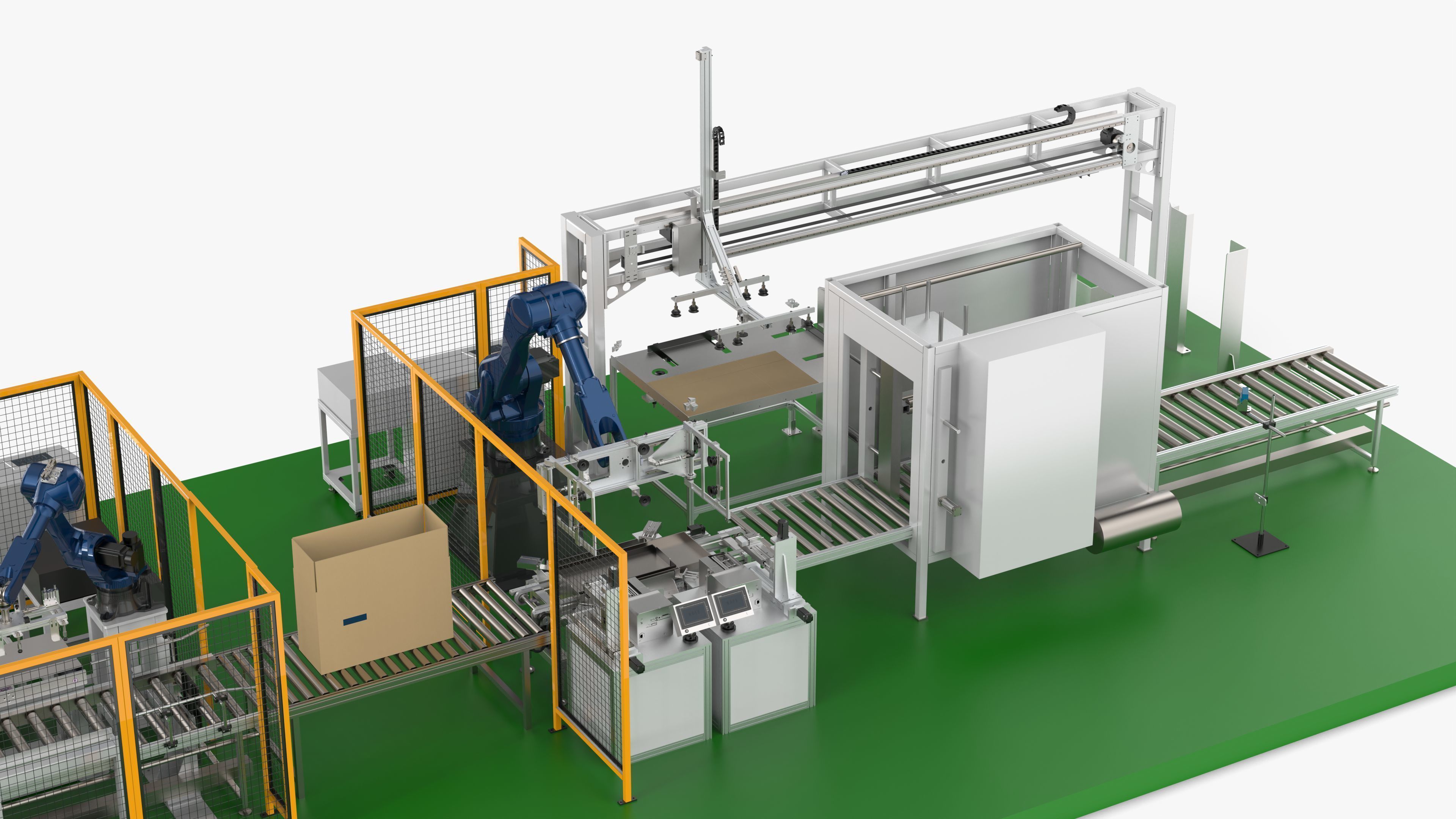 Fully Automatic Air Conditioners Packaging Line 3D model_12