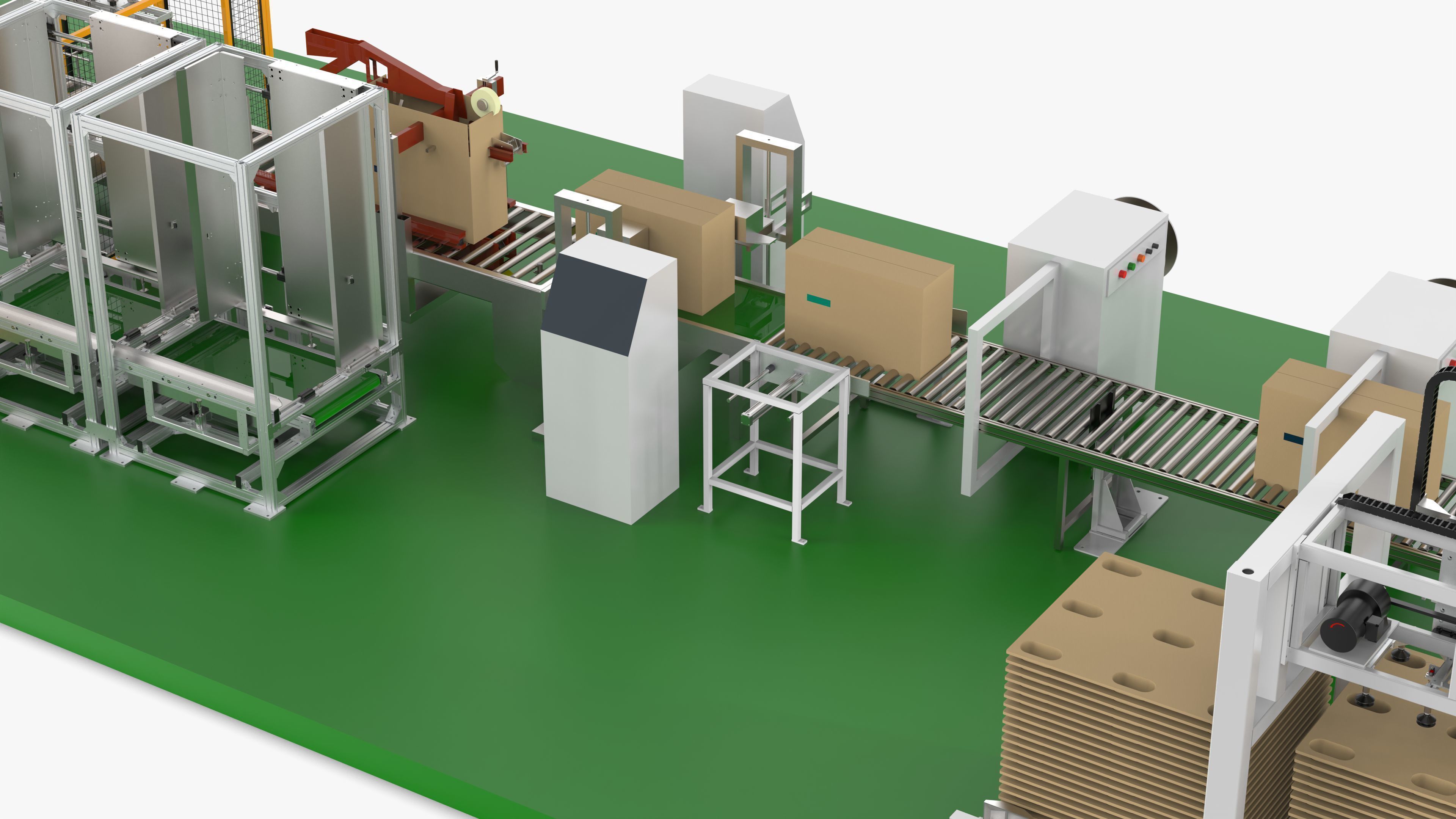 Fully Automatic Air Conditioners Packaging Line 3D model_17