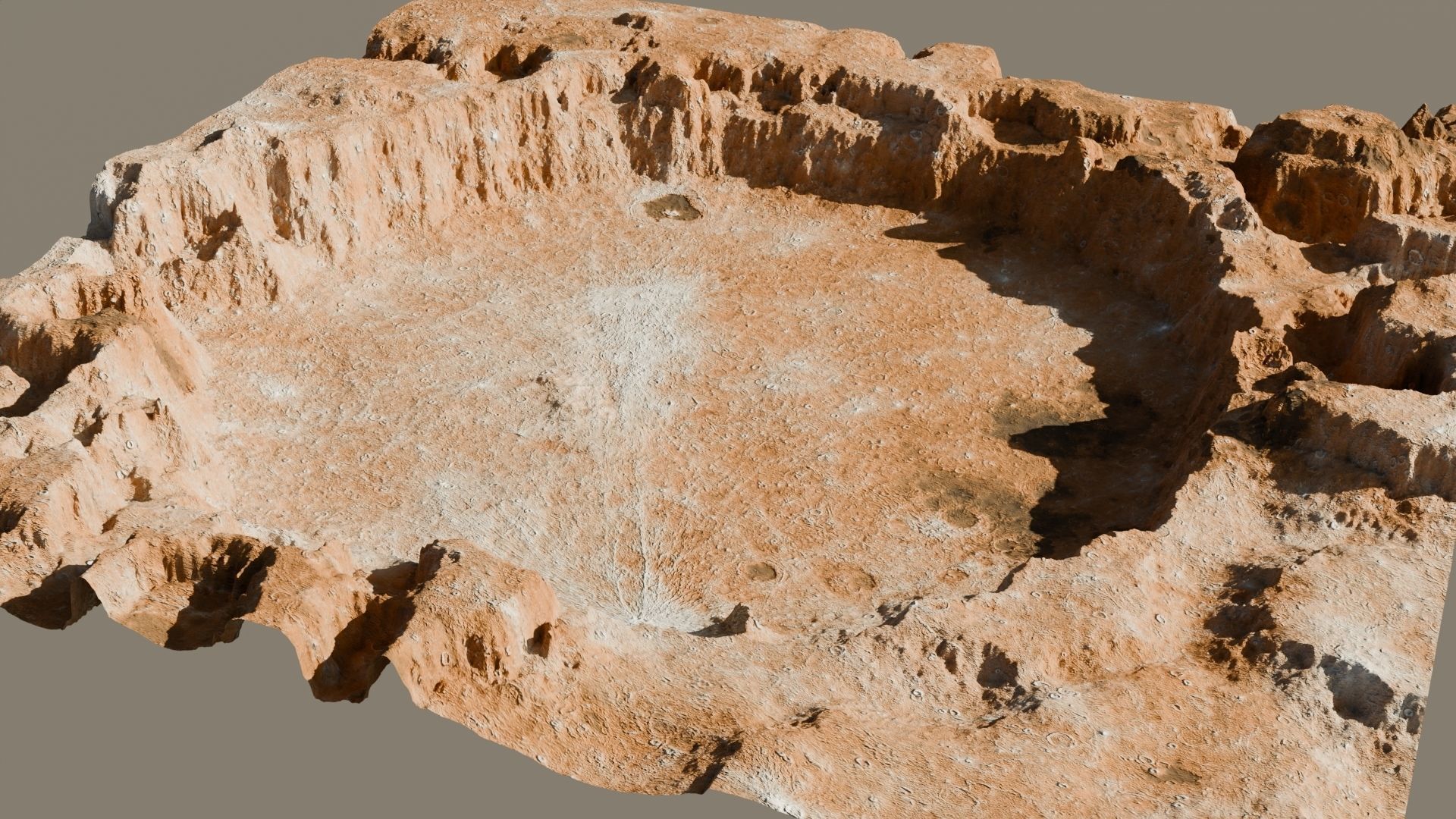 Crater landscape 3D model Low-poly 3D model_10