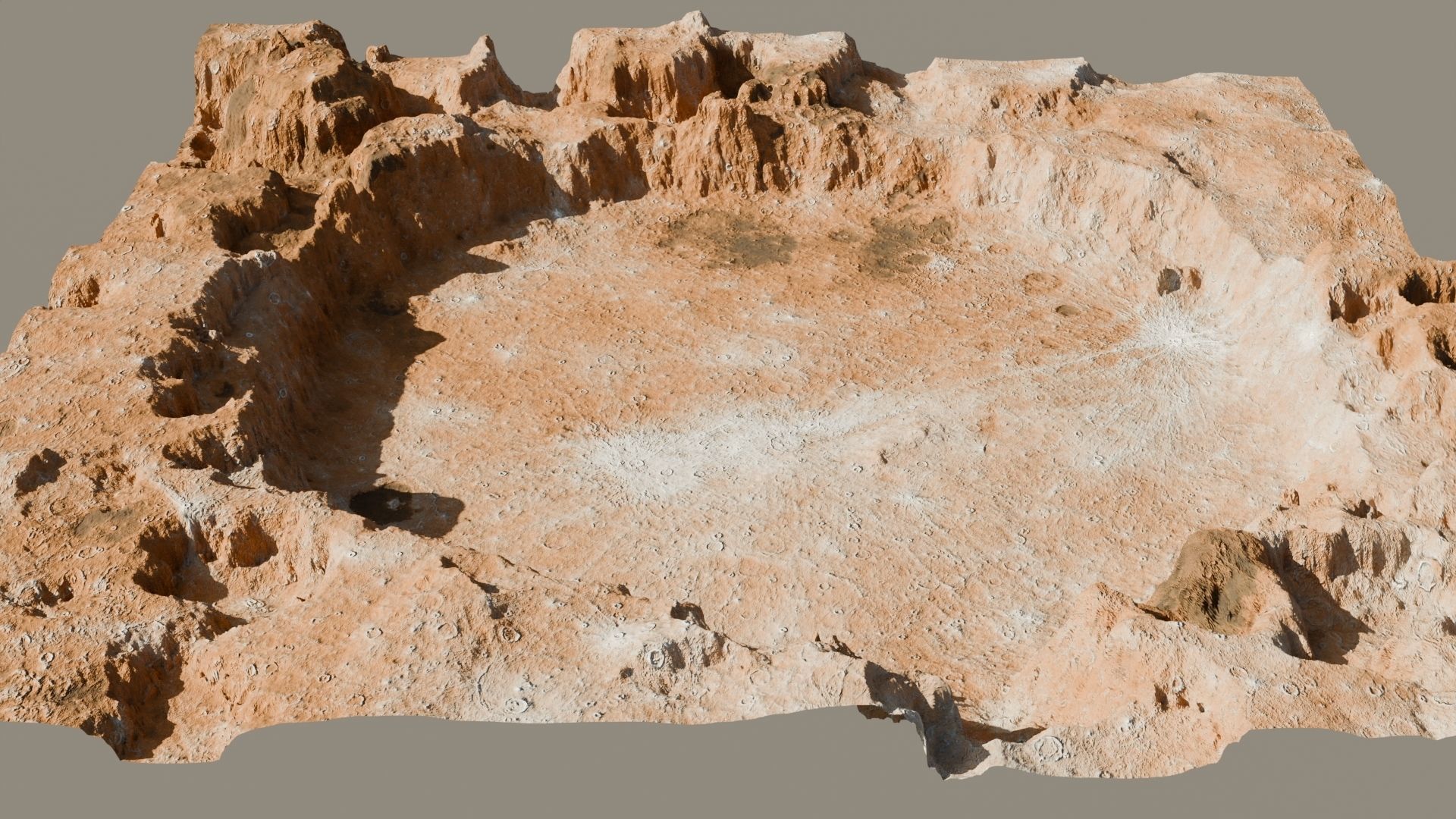 Crater landscape 3D model Low-poly 3D model_16