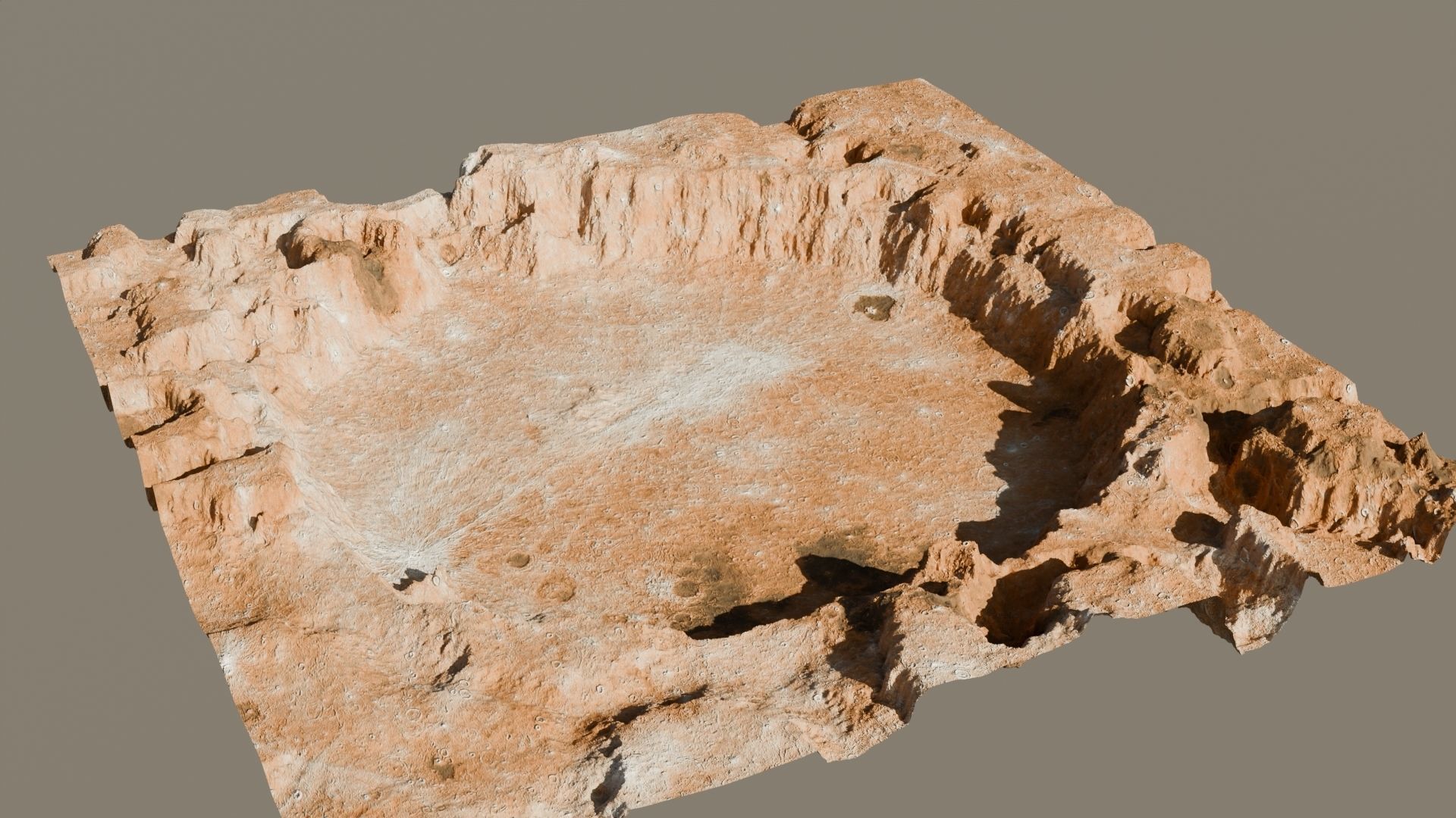 Crater landscape 3D model Low-poly 3D model_11