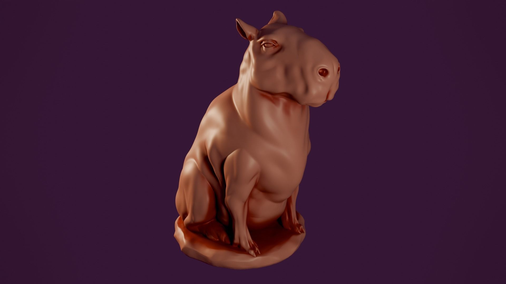 Capybara 3D print model_3