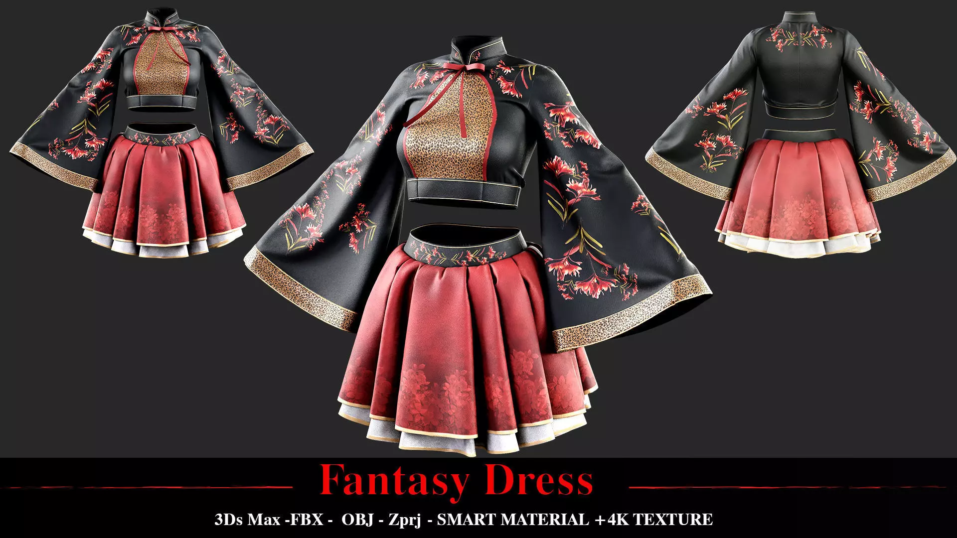 Fantasy Dress 3D model