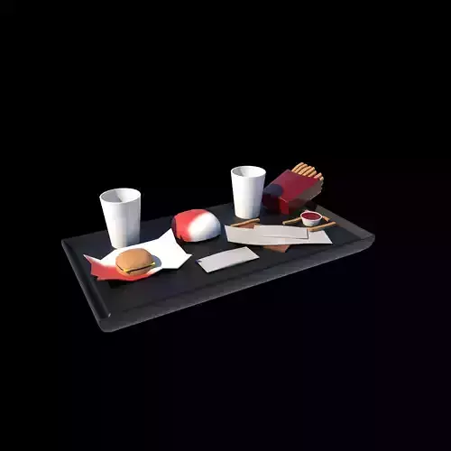 Fast Food Serving Tray  3D model