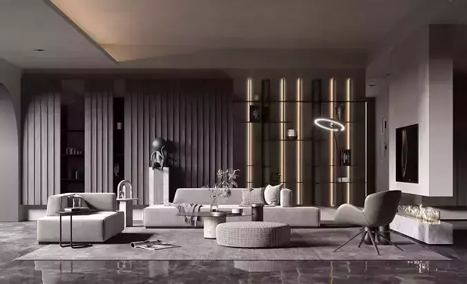 Living Room Interior Scene 3