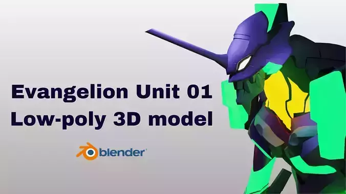 Evangelion Unit 01 - Lowpoly 3D Model Low-poly 3D model