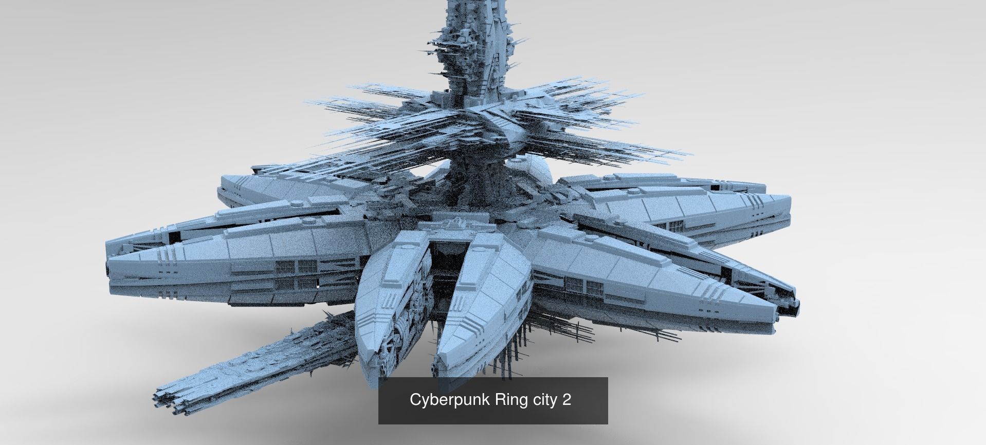 Sci fi Corporation towers 3D Model Collection_5