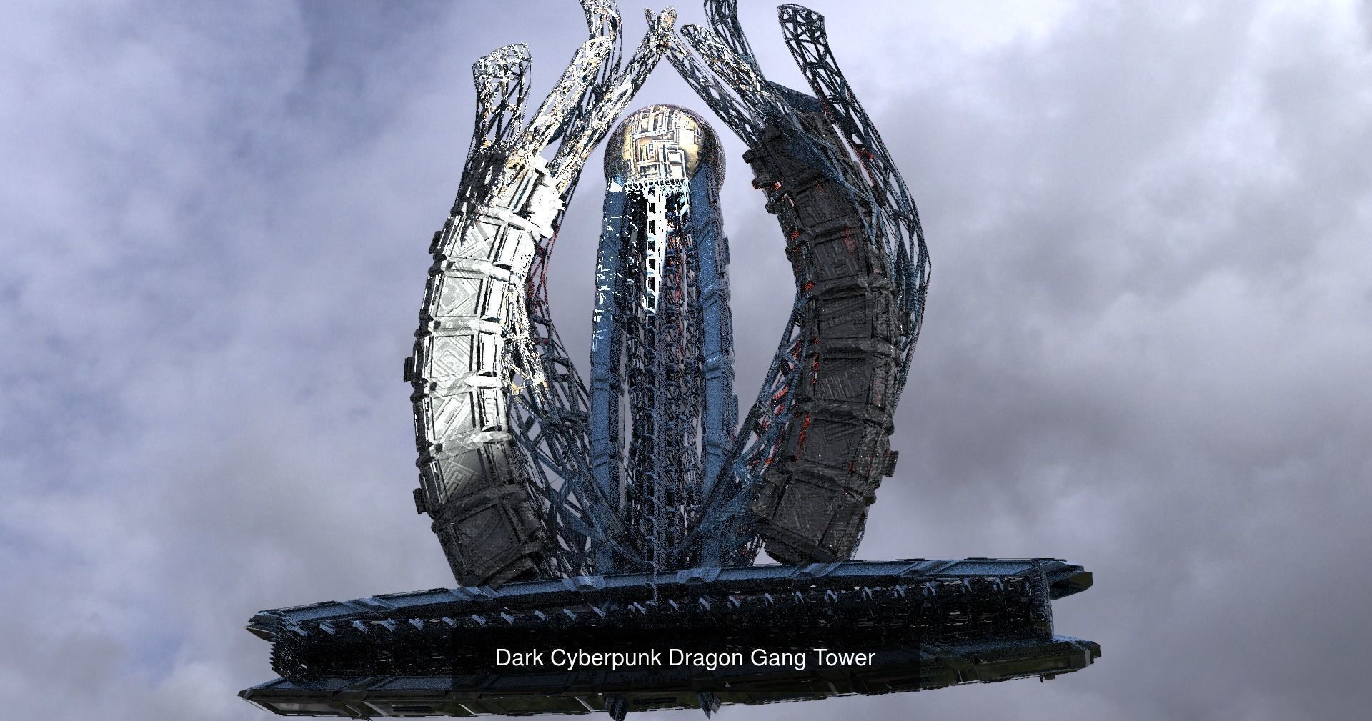 Sci fi Corporation towers 3D Model Collection_13