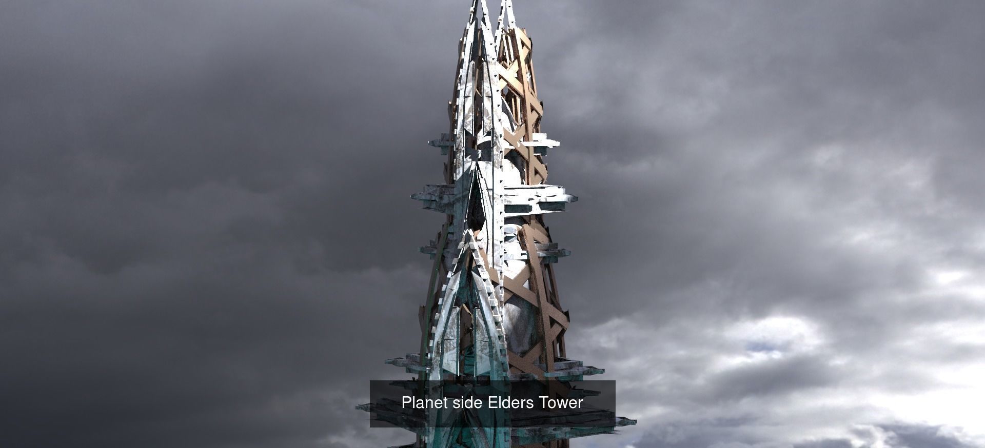 Sci fi Corporation towers 3D Model Collection_38