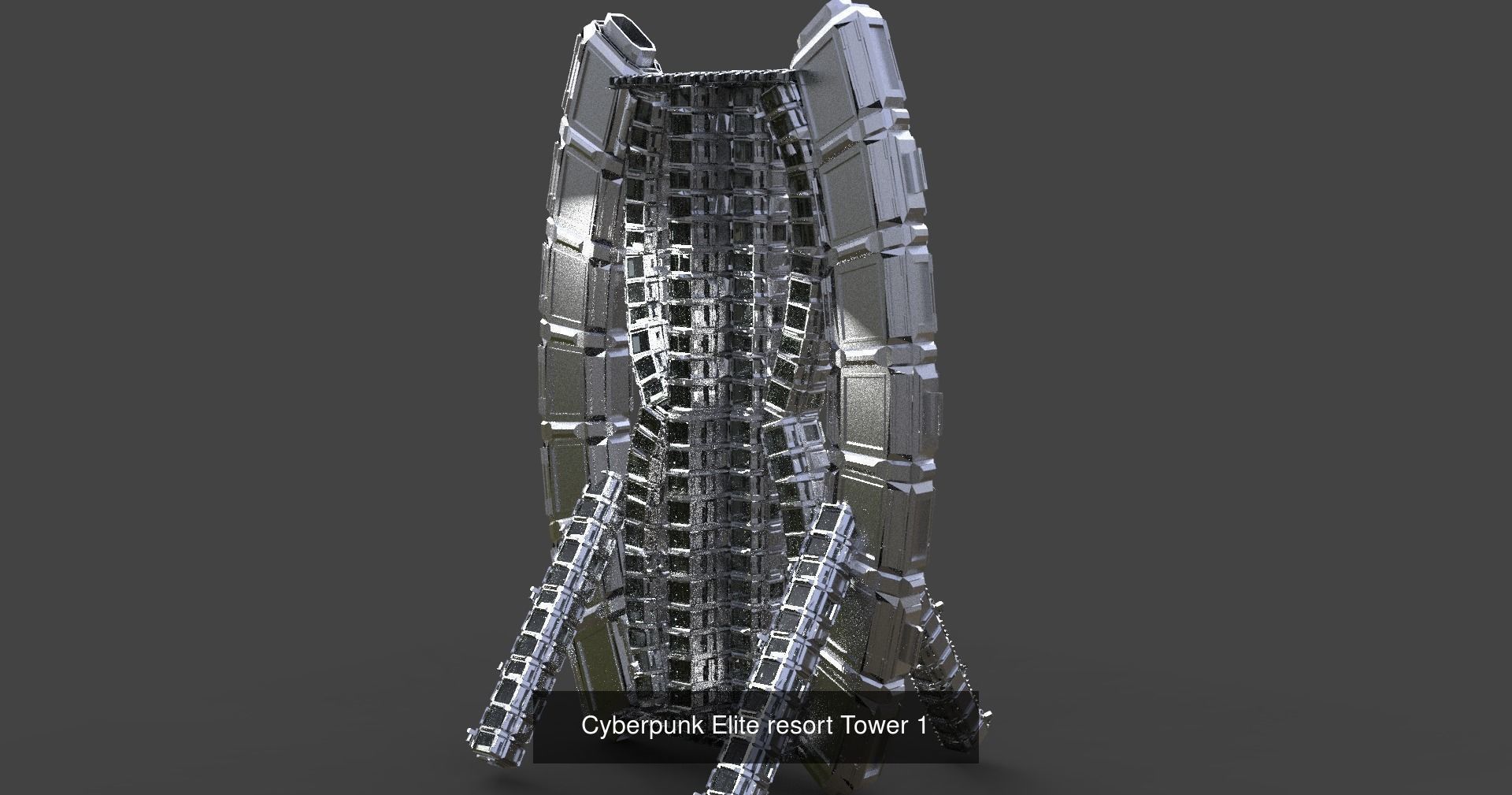 Sci fi Corporation towers 3D Model Collection_9