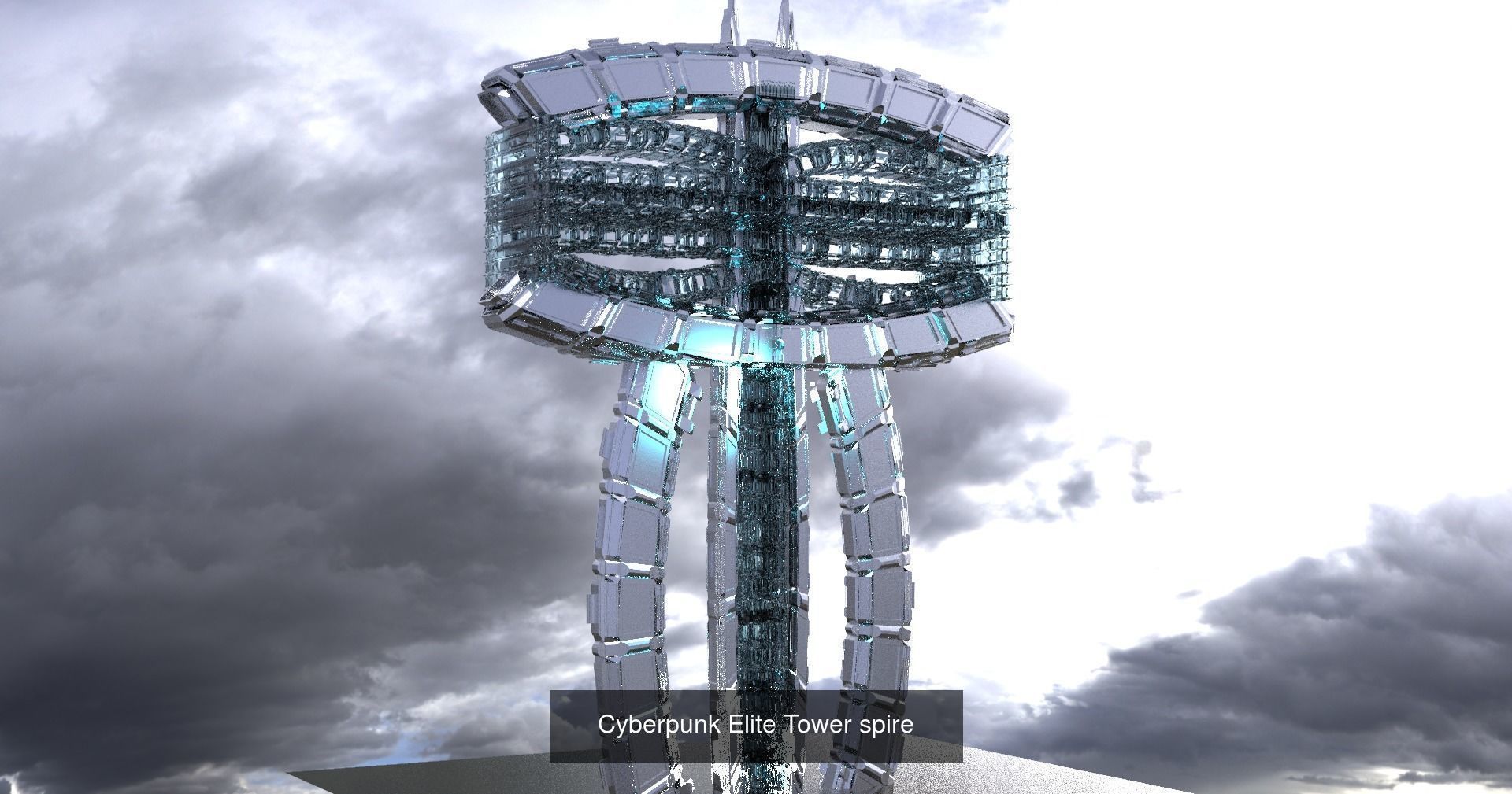 Sci fi Corporation towers 3D Model Collection_12