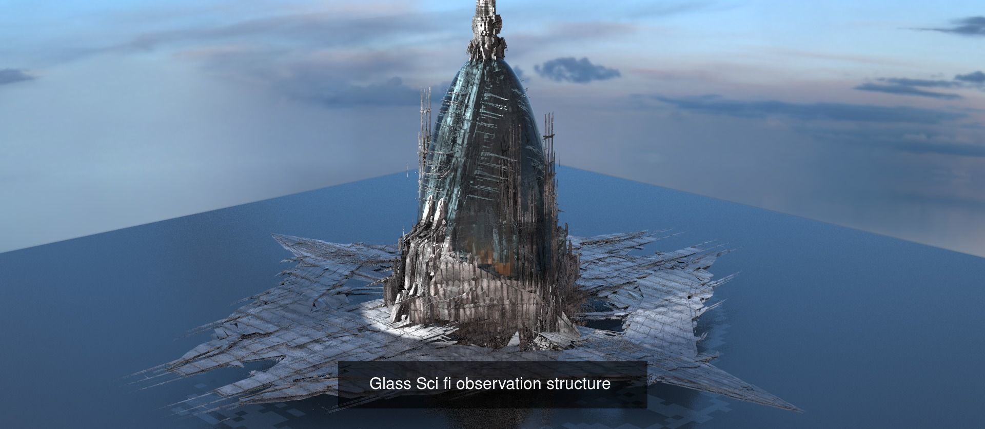 Sci fi Corporation towers 3D Model Collection_23