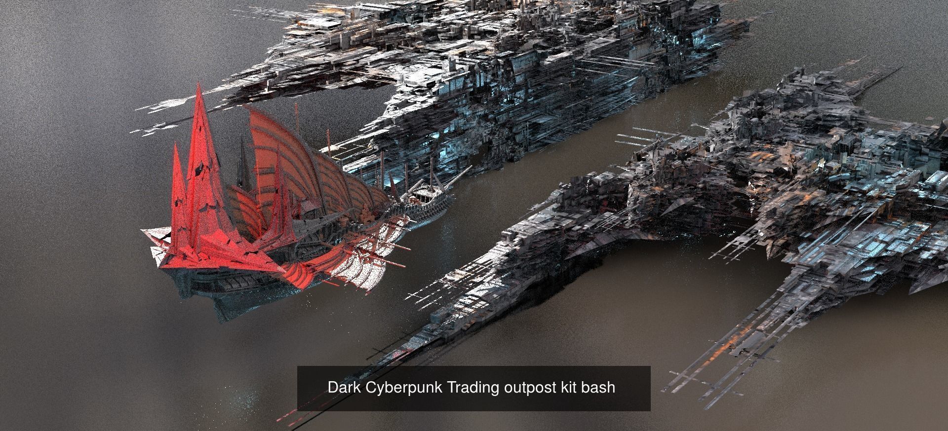 Sci fi Corporation towers 3D Model Collection_6