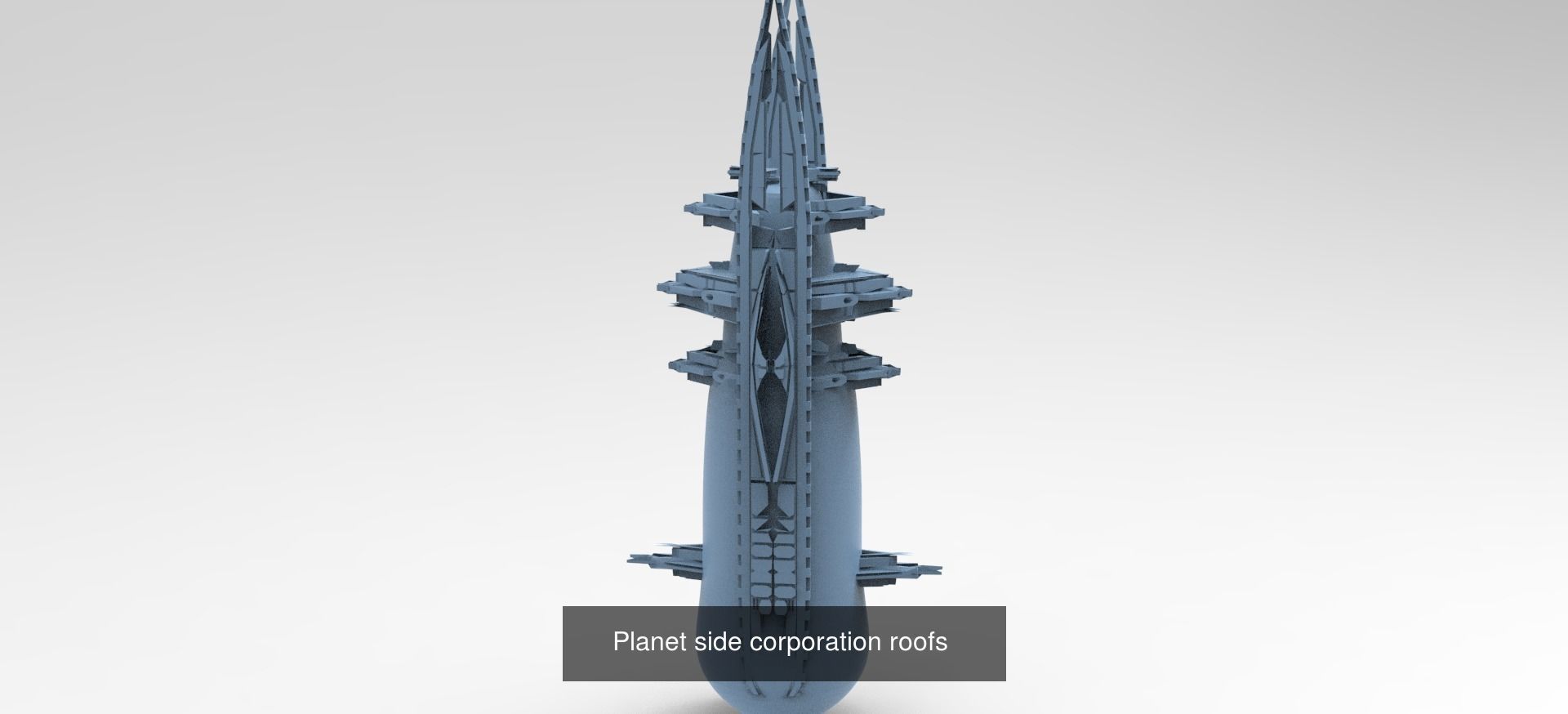 Sci fi Corporation towers 3D Model Collection_37