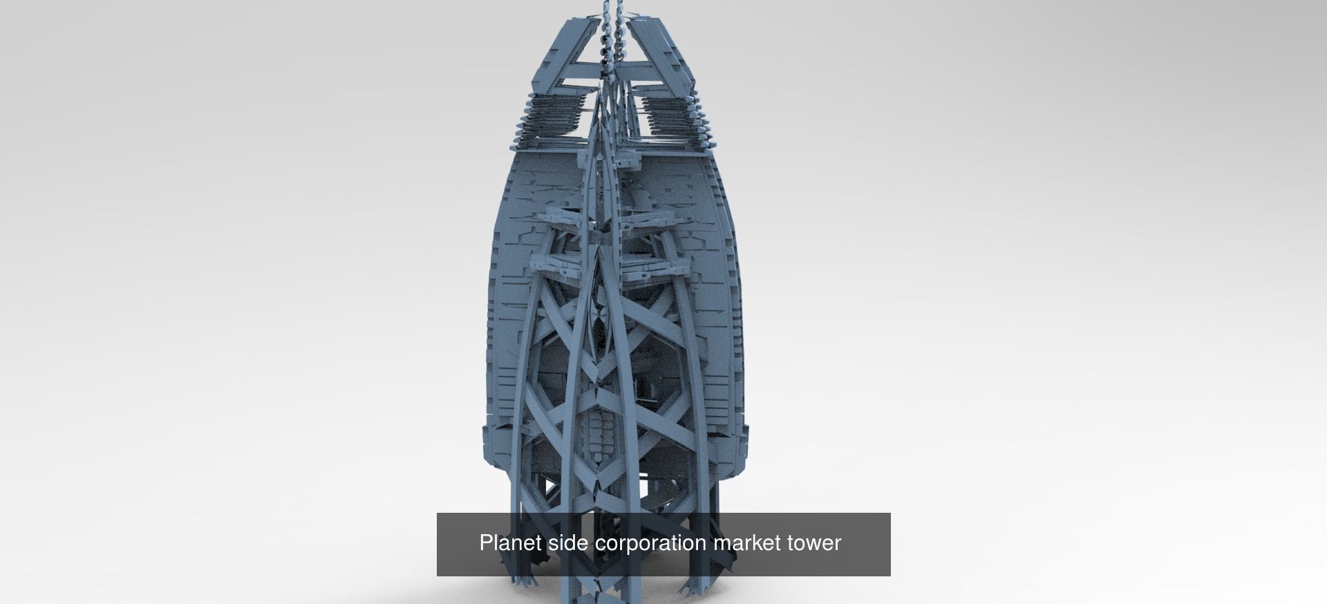Sci fi Corporation towers 3D Model Collection_36