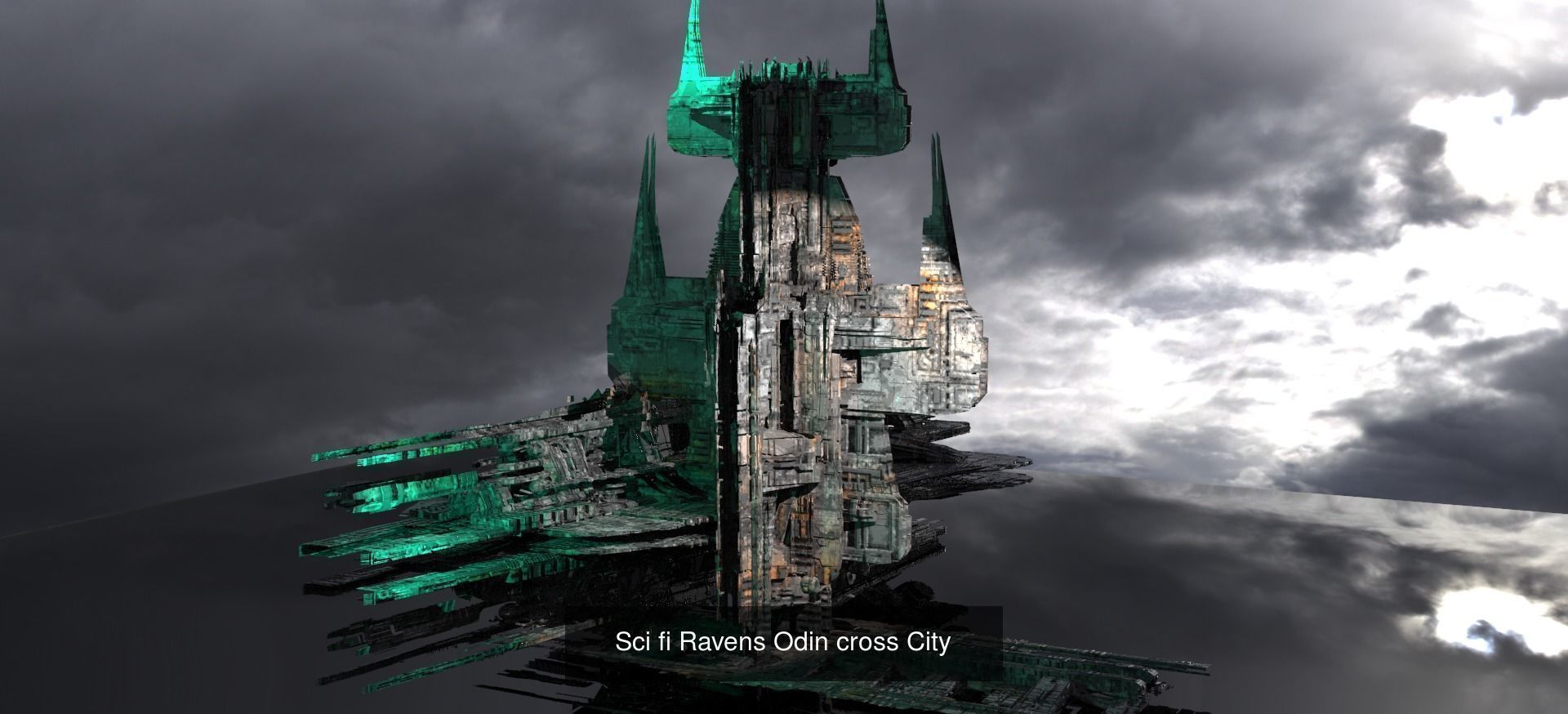 Sci fi Corporation towers 3D Model Collection_32