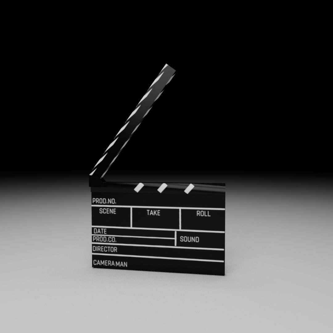 clapperboard Low-poly 3D model_11