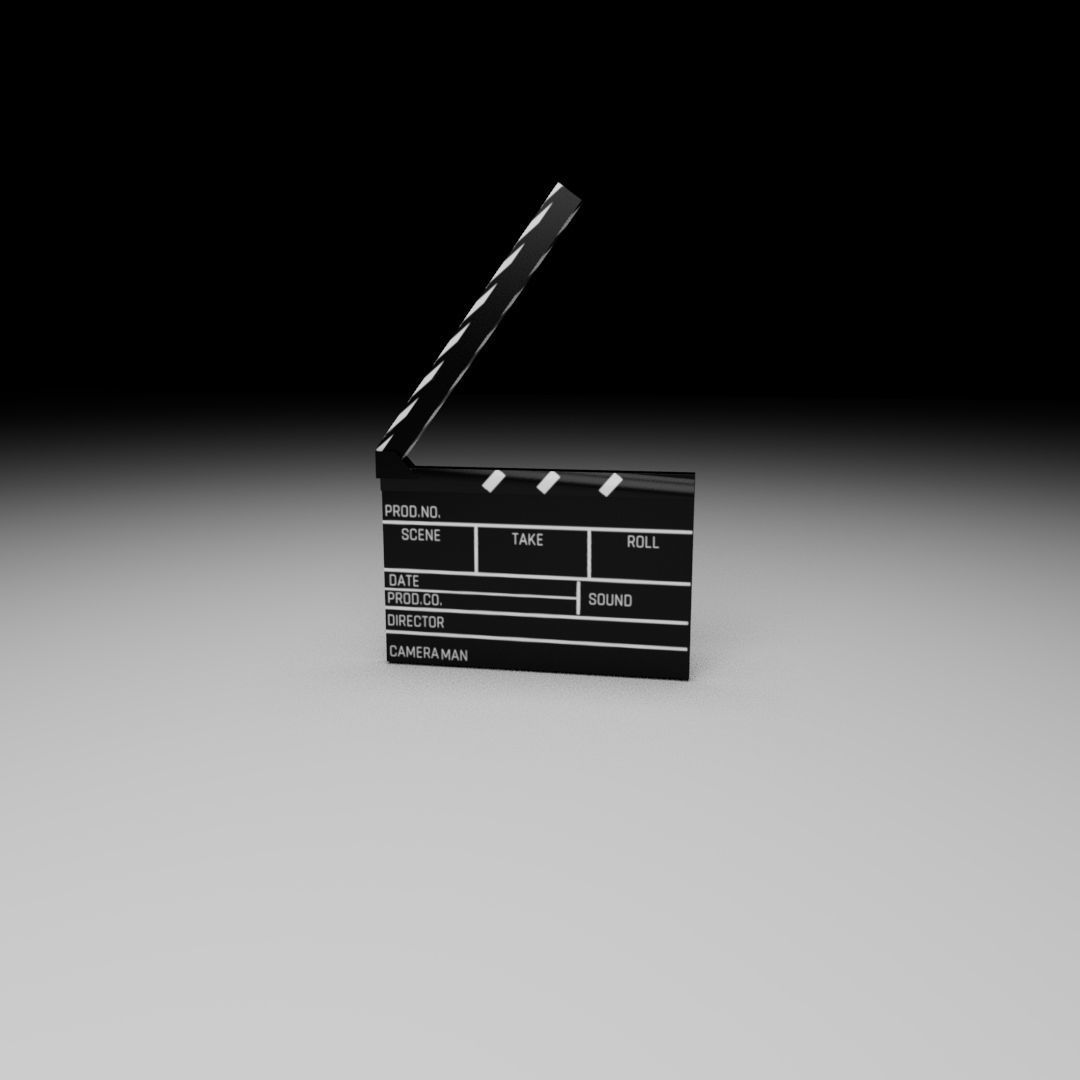 clapperboard Low-poly 3D model_10