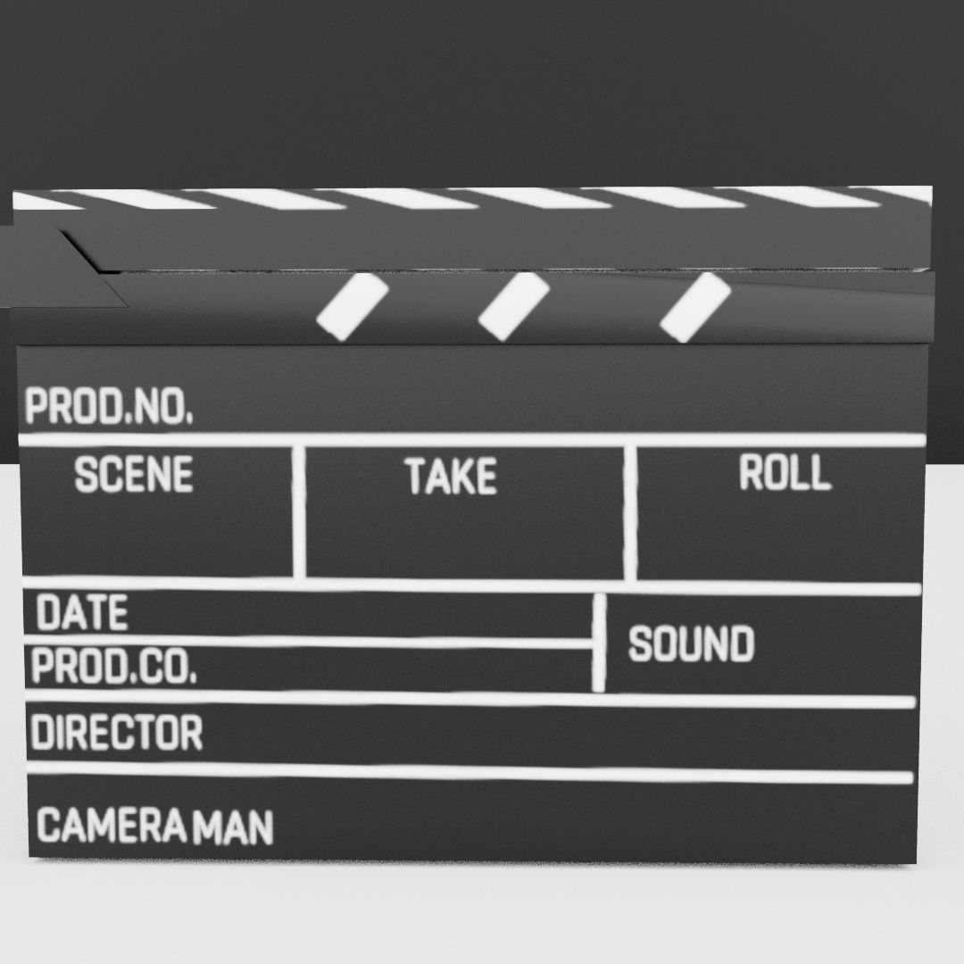 clapperboard Low-poly 3D model_8