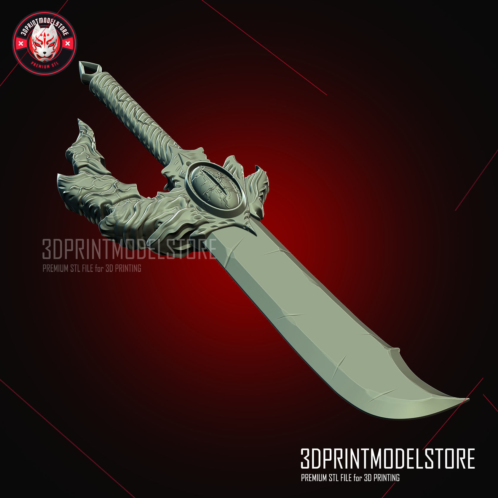Solo Leveling Dagger Weapon Cosplay - Demon King Knife  3D print model_2