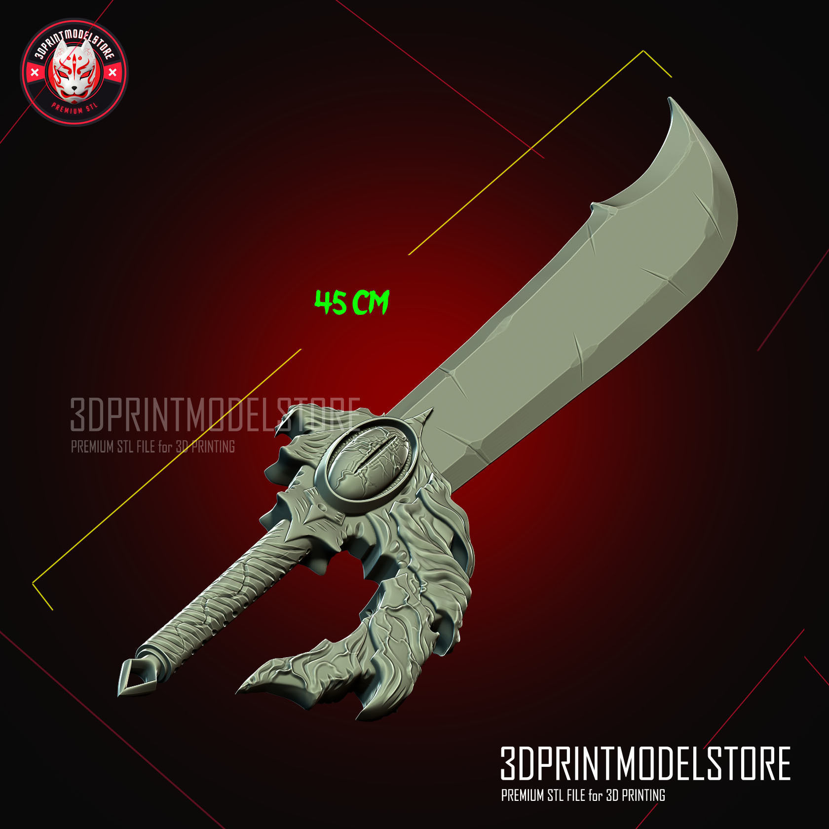 Solo Leveling Dagger Weapon Cosplay - Demon King Knife  3D print model_3