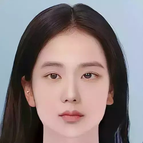 Jisoo Blackpink Head - No Hair - Low poly head for game Low-poly 3D model