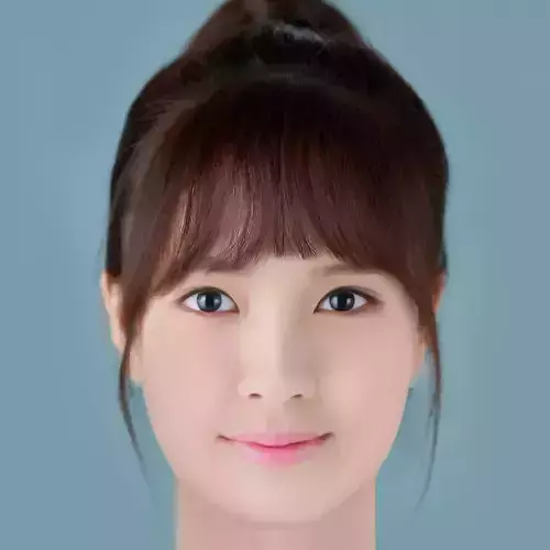 Kim So-Hyun Head - No Hair - Low poly head for game Low-poly 3D model