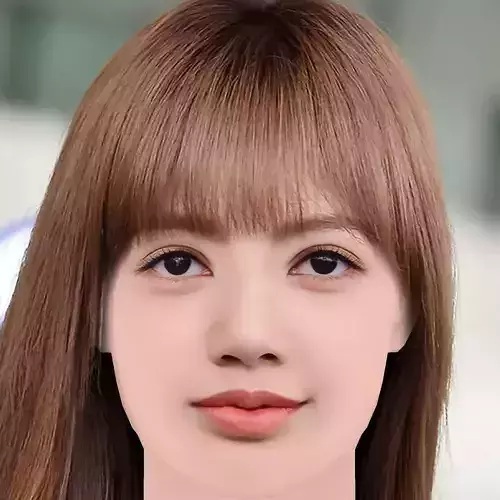 Lisa Blackpink Head - No Hair - Low poly head for game  Low-poly 3D model