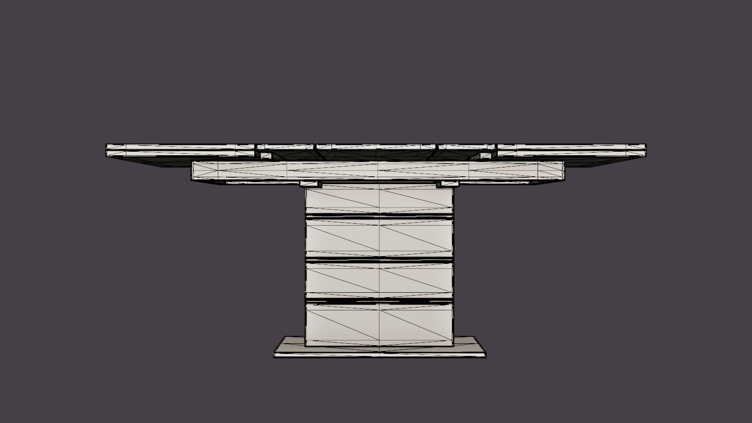 Macahan Extensionable Dining Table 140 Cm Low-poly 3D model_5