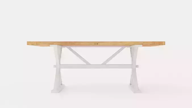 Lyon Extensionable Dining Table200 Cm Vintage Nature White