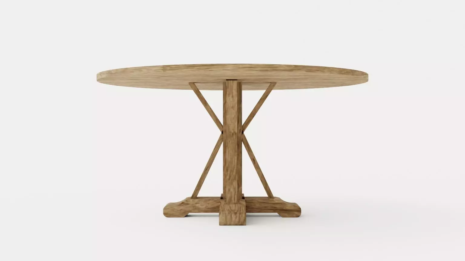Lyon Dining Table 150 Cm Around Low-poly 3D model_0
