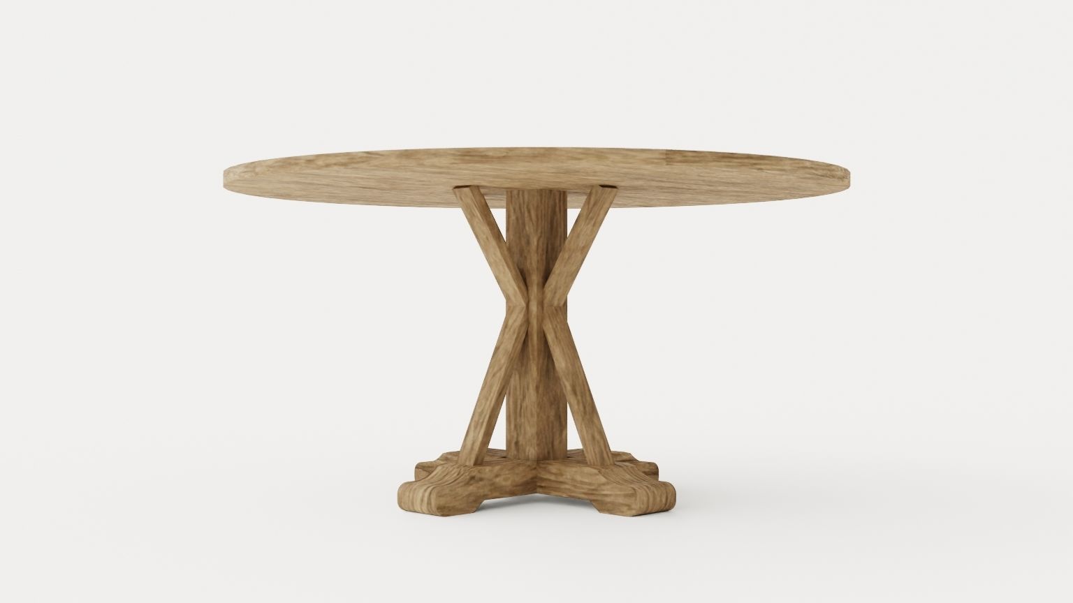 Lyon Dining Table 150 Cm Around Low-poly 3D model_1