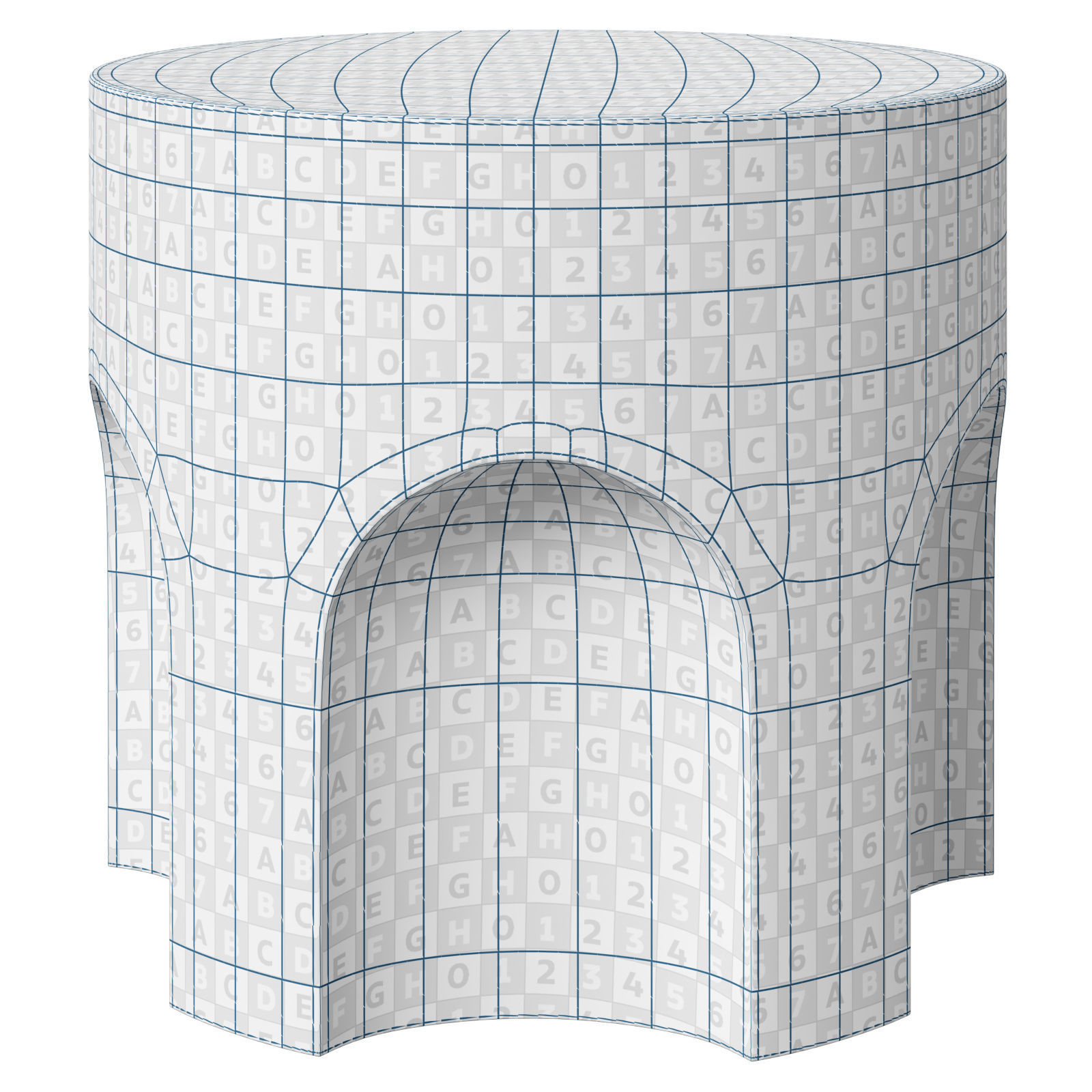 Restoration Hardware Volta Carved round tables 3D model_10