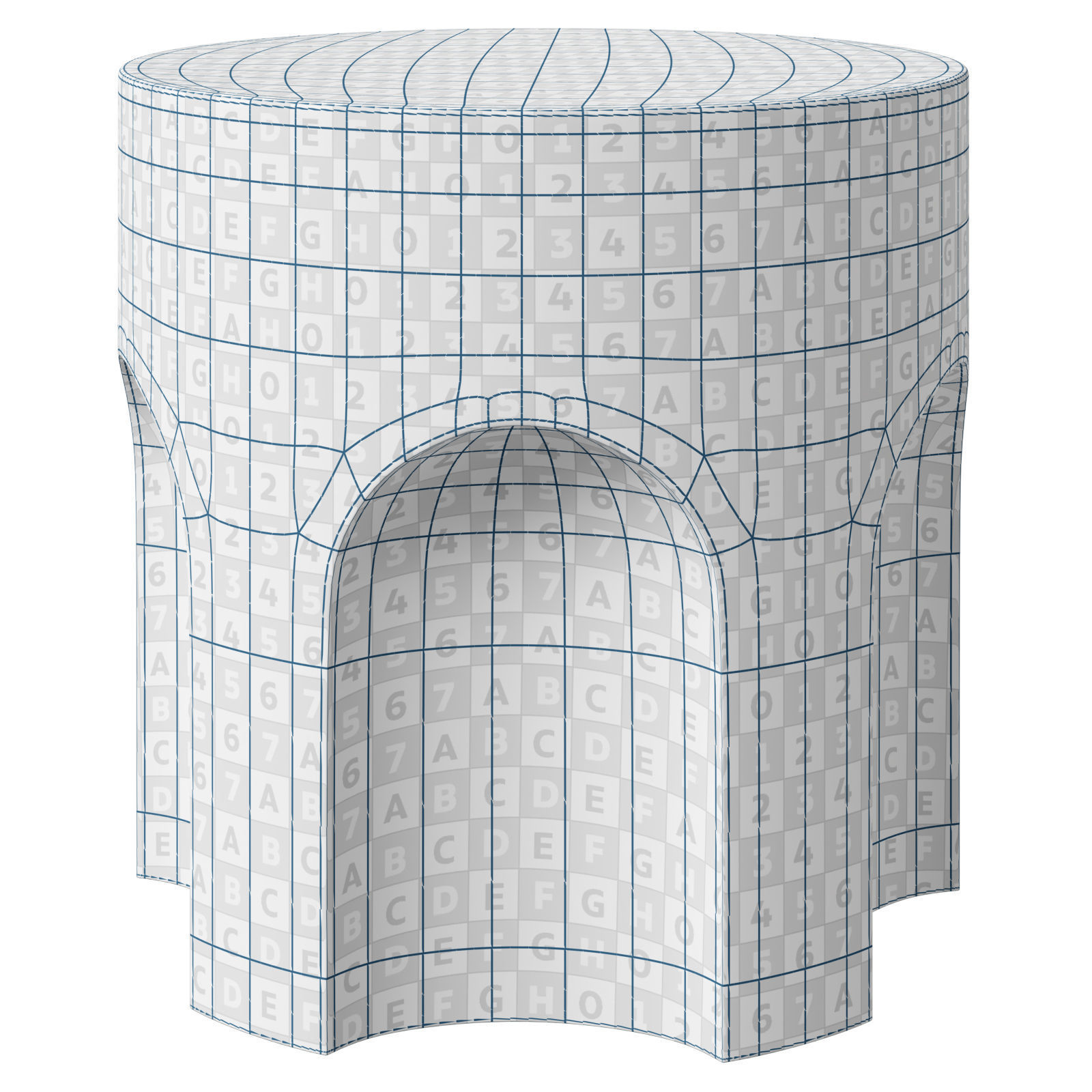 Restoration Hardware Volta Carved round tables 3D model_9