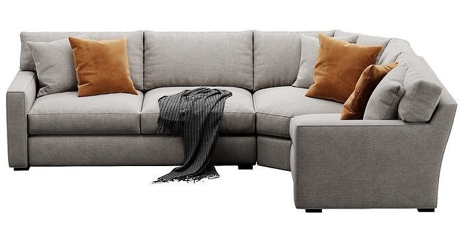 Crate and Barrel Axis sofa 3D model 7