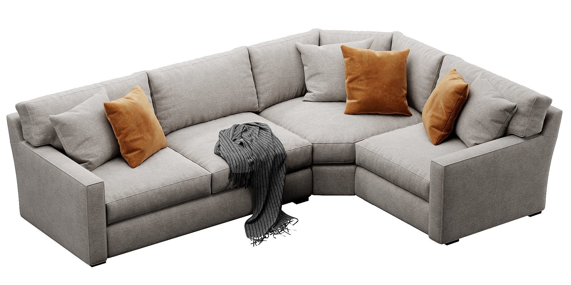Crate and Barrel Axis sofa 3D model_9