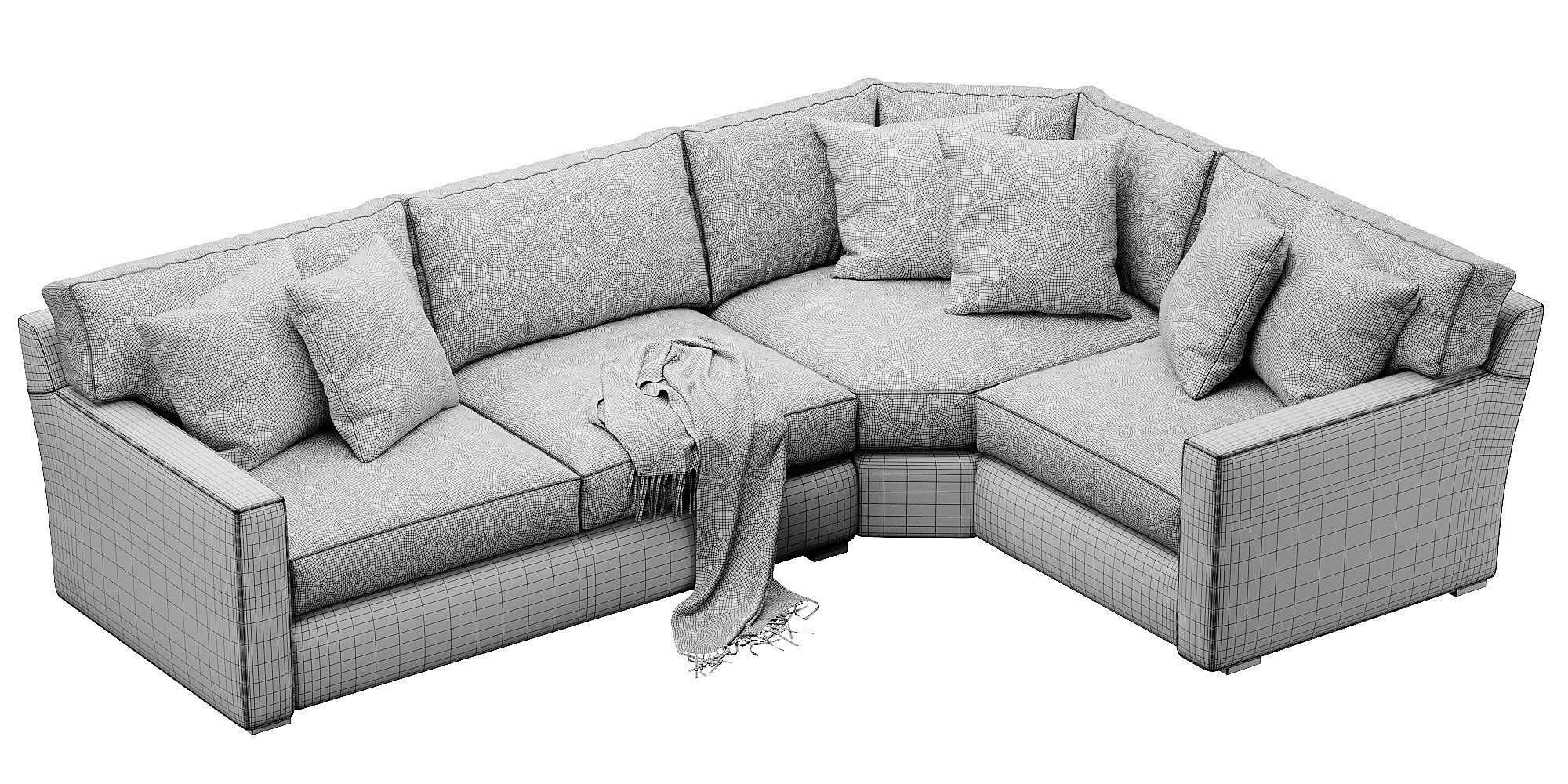 Crate and Barrel Axis sofa 3D model_18