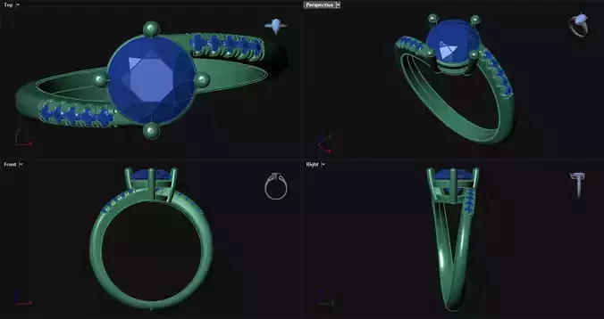4 Prong Bypass Engagement Ring 