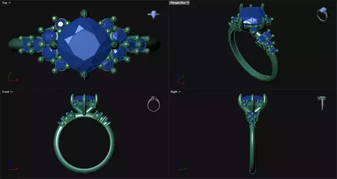 Diamond Cushion Engagement Ring 