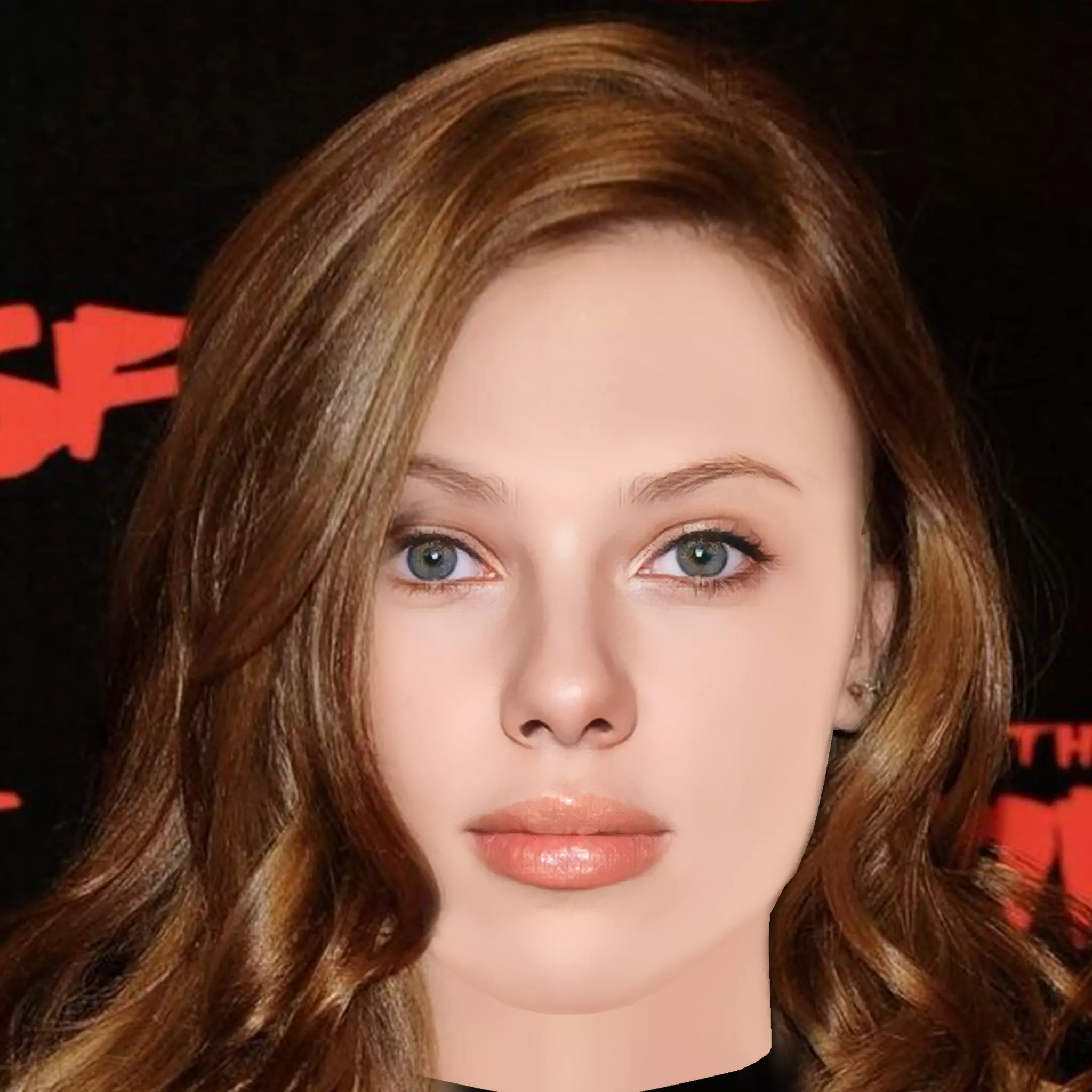 Scarlett Johansson Head - No Hair - Low poly head for game Low-poly 3D model