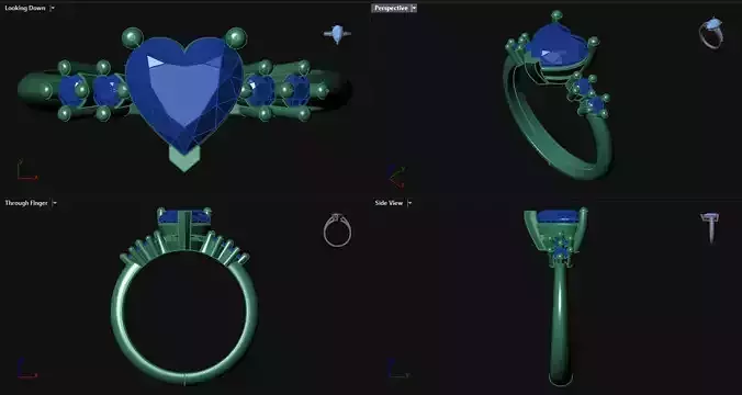 Diamond Heart Engagement Ring