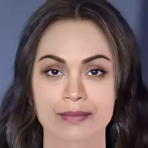 Zoe Saldana Head - No Hair - Low poly head for game