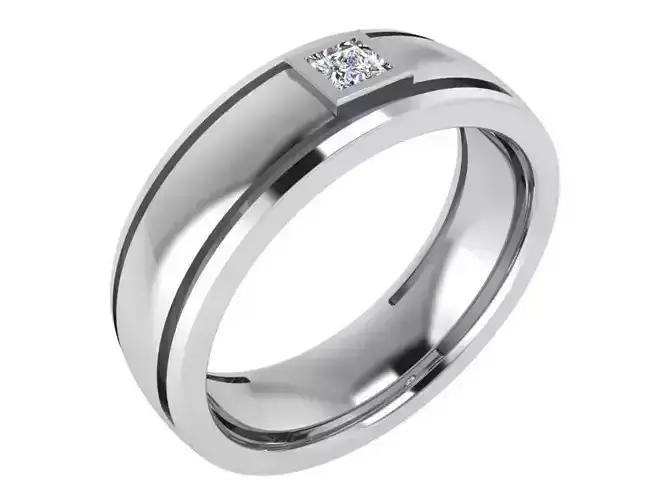 Solitaire Diamond  Band Ring 3395