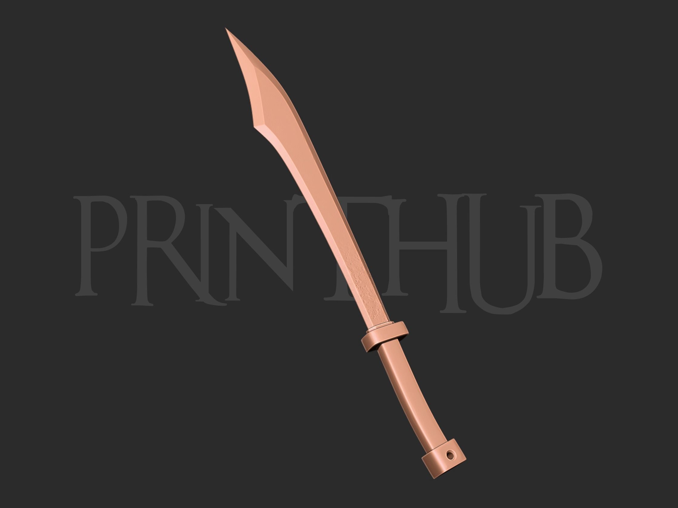 Jujutsu Kaisen - Jet Black Shadow Sword Megumi Fushiguro 3D print model_6