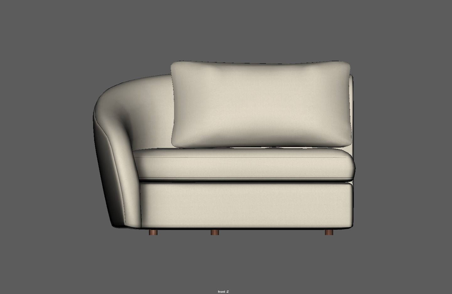 Upholstered left arm sofa Low-poly 3D model_12